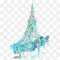 水彩埃菲尔-空若网 水彩埃菲尔-空若网