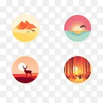 扁平化图标-空若网 扁平化图标-空若网