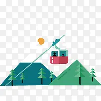 矢量山和树-空若网 矢量山和树-空若网