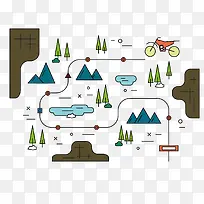 矢量山水和树-空若网 矢量山水和树-空若网