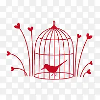 鸟笼艺术创意矢量图-空若网 鸟笼艺术创意矢量图-空若网