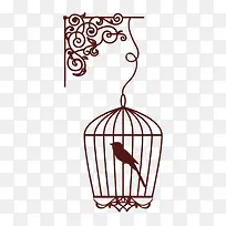 复古鸟笼矢量素材-空若网 复古鸟笼矢量素材-空若网