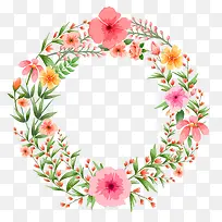 水彩花环-空若网 水彩花环-空若网