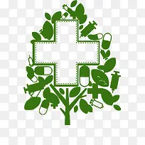 绿色针筒树背景装饰-空若网 绿色针筒树背景装饰-空若网