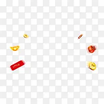 彩色漂浮红色装饰-空若网 彩色漂浮红色装饰-空若网