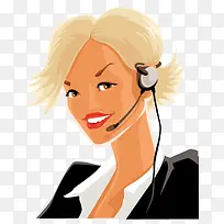 欧美白领时尚话务员-空若网 欧美白领时尚话务员-空若网