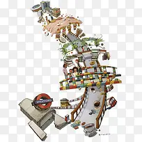 ŷ���紴�⿨ͨ��·�廭-������