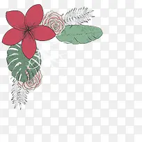 复古花朵背景矢量图-空若网 复古花朵背景矢量图-空若网