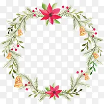 矢量水彩花环-空若网 矢量水彩花环-空若网