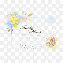 花朵边框 水彩花朵-空若网 花朵边框 水彩花朵-空若网