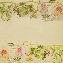 水彩花朵植物背景-空若网 水彩花朵植物背景-空若网