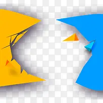 彩色不规则破裂图形-空若网 彩色不规则破裂图形-空若网