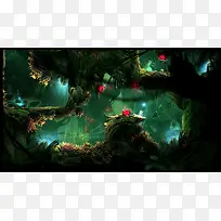 绿色背景光效背景素材-空若网 绿色背景光效背景素材-空若网