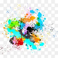 彩色墨迹元素-空若网 彩色墨迹元素-空若网