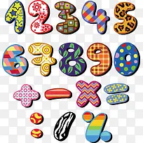 卡通数字 海报字体-空若网 卡通数字 海报字体-空若网