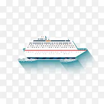扁平化 阴影 轮船-空若网 扁平化 阴影 轮船-空若网