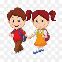 小学生卡通矢量图-空若网 小学生卡通矢量图-空若网