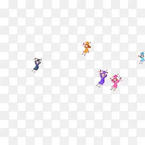 飞行人物彩色手绘-空若网 飞行人物彩色手绘-空若网