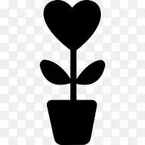 爱厂心形花在锅图标-空若网 爱厂心形花在锅图标-空若网