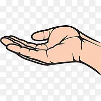 手绘黄色手掌-空若网 手绘黄色手掌-空若网