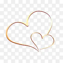 线条双爱心-空若网 线条双爱心-空若网