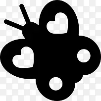 蝴蝶,心中图标-空若网 蝴蝶,心中图标-空若网