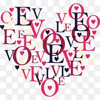 粉色浪漫卡通爱情字母-空若网 粉色浪漫卡通爱情字母-空若网