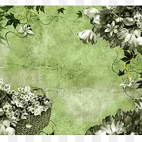 怀旧花朵背景-空若网 怀旧花朵背景-空若网