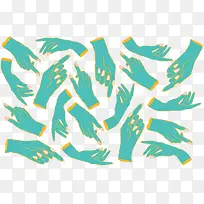 创意绿色手背景图案-空若网 创意绿色手背景图案-空若网