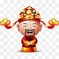 创意手绘形象财神爷-空若网 创意手绘形象财神爷-空若网