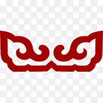 对称红色线条装饰素材-空若网 对称红色线条装饰素材-空若网