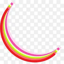 彩色线条月亮素材-空若网 彩色线条月亮素材-空若网