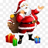 手绘可爱圣诞老人礼物-空若网 手绘可爱圣诞老人礼物-空若网