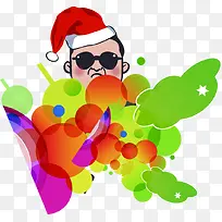 手绘彩色圣诞老人装饰-空若网 手绘彩色圣诞老人装饰-空若网