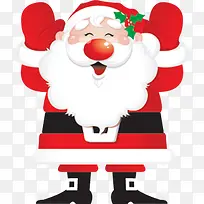 手绘可爱笑脸圣诞老人-空若网 手绘可爱笑脸圣诞老人-空若网