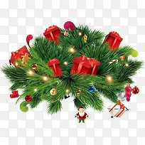 彩色圣诞老人树木-空若网 彩色圣诞老人树木-空若网