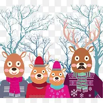 圣诞节卡通驯鹿-空若网 圣诞节卡通驯鹿-空若网