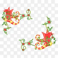 圣诞节靴子边框-空若网 圣诞节靴子边框-空若网