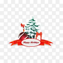 手绘圣诞树促销装饰-空若网 手绘圣诞树促销装饰-空若网