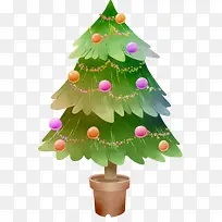 彩色圣诞树手绘人物-空若网 彩色圣诞树手绘人物-空若网