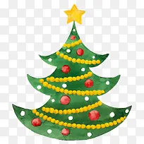 水彩圣诞树素材矢量-空若网 水彩圣诞树素材矢量-空若网