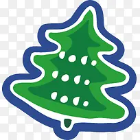 卡通圣诞树png矢量素材-空若网 卡通圣诞树png矢量素材-空若网