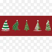 卡通简约圣诞树矢量图片-空若网 卡通简约圣诞树矢量图片-空若网