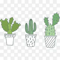 仙人掌植物素材矢量手绘元素-空若网 仙人掌植物素材矢量手绘元素-空若网