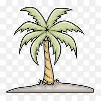 手绘棕榈树-空若网 手绘棕榈树-空若网