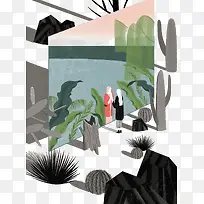 创意插画风景图案-空若网 创意插画风景图案-空若网