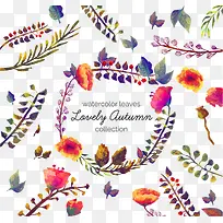 水彩植物背景-空若网 水彩植物背景-空若网