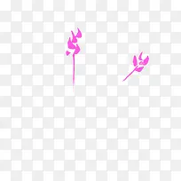 手绘紫色创意植物-空若网 手绘紫色创意植物-空若网