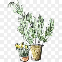 手绘清新植物创意-空若网 手绘清新植物创意-空若网