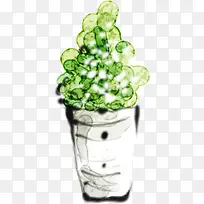 绿色创意手绘植物-空若网 绿色创意手绘植物-空若网